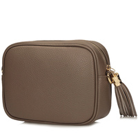 Klasyczna listonoszka ze skóry- TOSCANIO G88 CIEMNY BEŻ