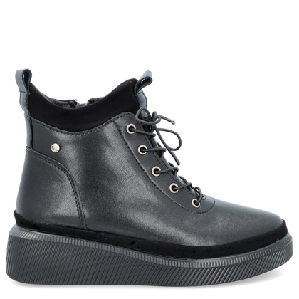 Skórzane sneakersy damskie - FILIPPO DBT4799/24 CZARNE