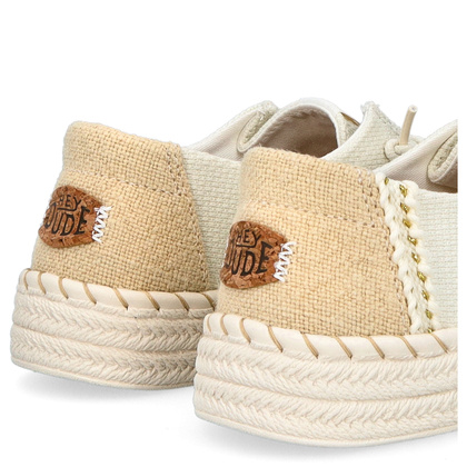 Lekkie pólbuty damskie - HEY DUDE WENDY ESPADRILLE WOVEN 43681 WHITE