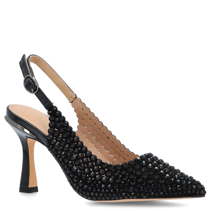 Hiszpańskie szpilki z odkrytą piętą - ALMA EN PENA I250408 CZARNE