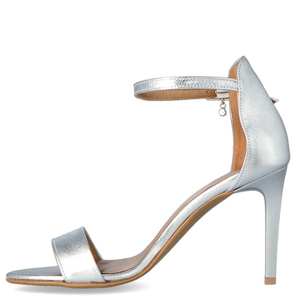 Sandały na szpilce - TYMOTEO LALA SREBRNE