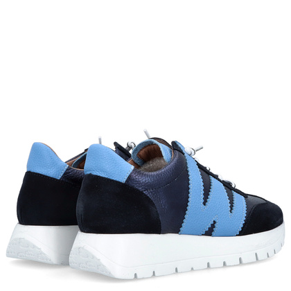 Hiszpańskie sneakersy premium - WONDERS A-2476 GRANATOWE