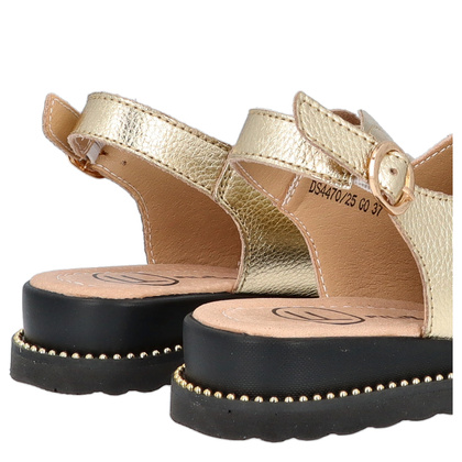 Lekkie sandały ze skóry - FILIPPO DS4470/25 ZŁOTE