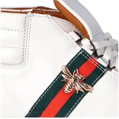 Wysokie trampki z owadem - KENT 304T BIAŁE