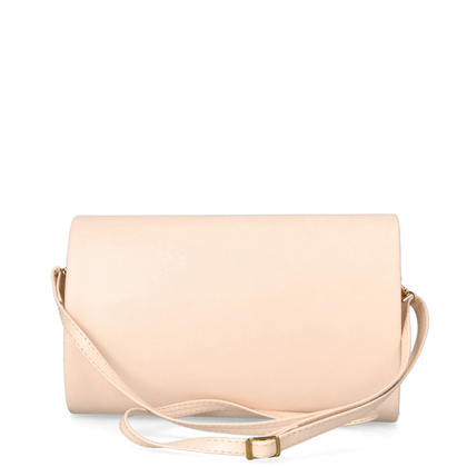 Prostokątna kopertówka wizytowa - TYMOTEO 132 JASNY BEŻ