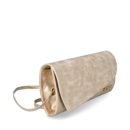 Prostokątna kopertówka damska - TYMOTEO 137 ZŁOTA