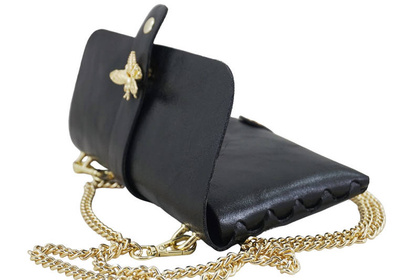 Torebka ze skóry metalizującej - BARBERINIS 958/1 CZARNA