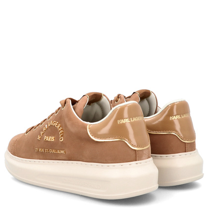 Sneakersy męskie - KARL LAGERFELD KAPRI MENS KL52537K BRĄZOWE