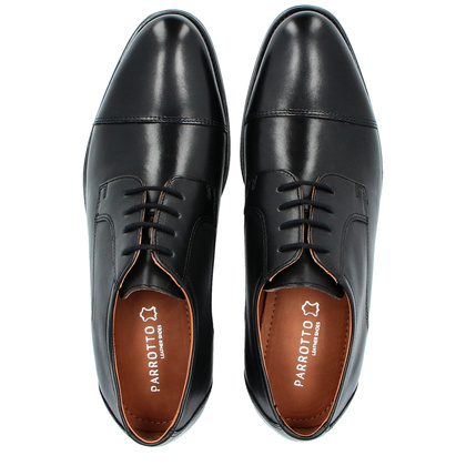 Skórzane półbuty wizytowe - PARROTTO WB11-4102 CZARNE