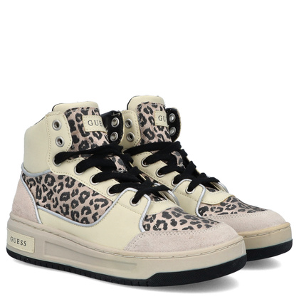 Sneakersy za kostkę premium - GUESS TULLIA FL5TULFAP12 BEŻOWE