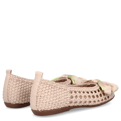 Hiszpańskie baleriny z kokardką - WONDERS CH-1001 BEŻOWE