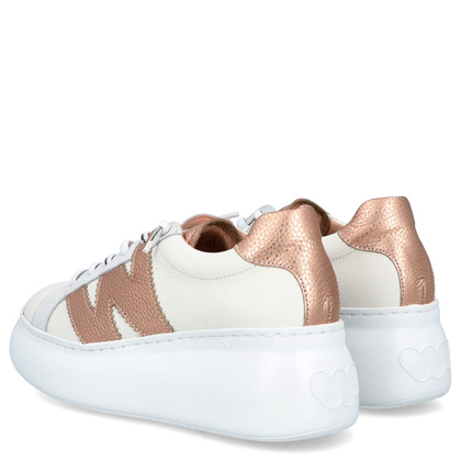 Hiszpańskie sneakersy premium - WONDERS A-2670 BIAŁE