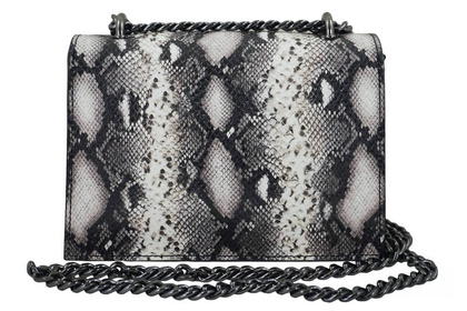 Skórzana torebka z motywem węża - BARBERINIS 970-1 CZARNA