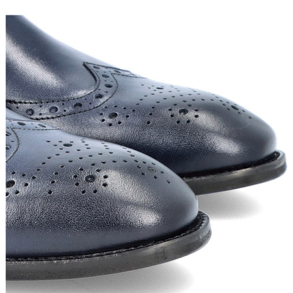 Wizytowe półbuty męskie - TAPI A-6688 GRANATOWE