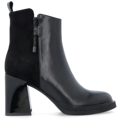 Skórzane botki na platformie - FILIPPO DBT7358/25 CZARNE