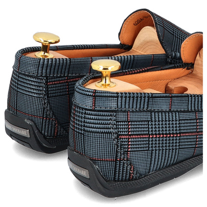 Eleganckie mokasyny męskie - JOHN DOUBARE 628A-H-888 SZARE