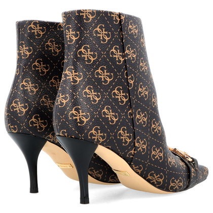 Botki na szpilce premium - GUESS SILENE2 FL8SILLEA10 BRĄZOWE