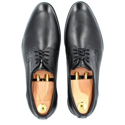 Skórzane półbuty wizytowe - LEADER 396-459 CZARNE