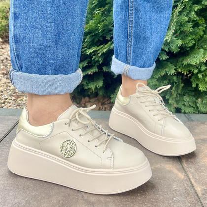 Sportowe buty damskie - FILIPPO DP6058/24 BEŻOWE
