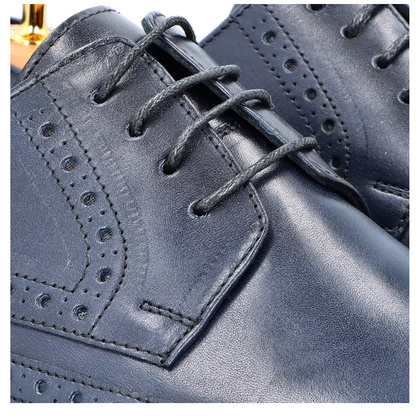 Wizytowe półbuty męskie - TAPI A-6688 GRANATOWE