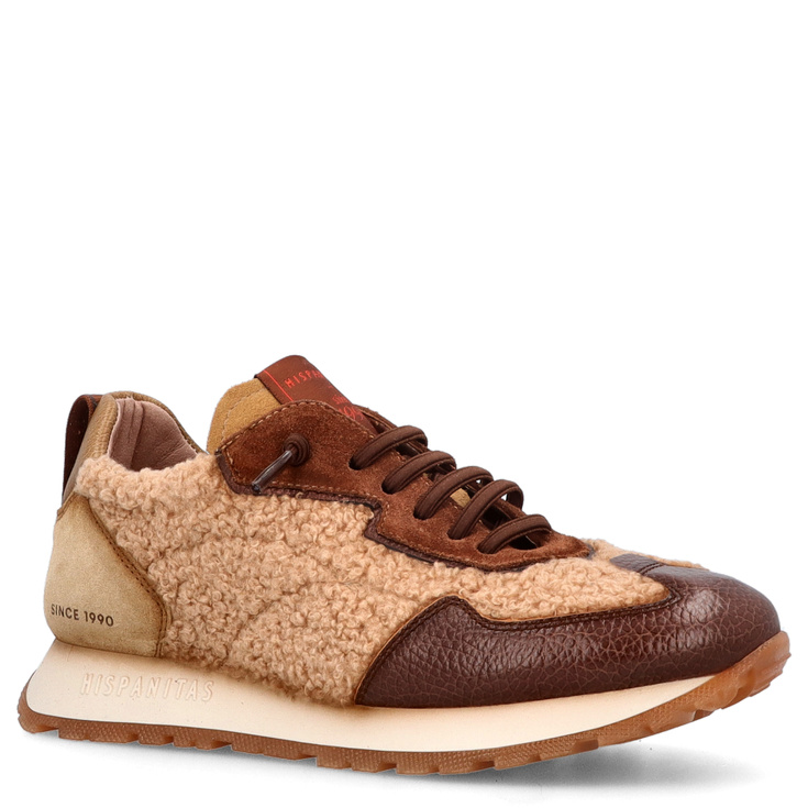 Hiszpańskie sneakersy damskie - HISPANITAS HI254209 BRĄZOWE