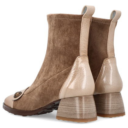 Hiszpańskie botki na obcasie - HISPANITAS HI254219 BEŻOWE