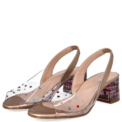 Silikonowe czółenka - BRENDA ZARO T4025A RÓŻOWO ZŁOTE