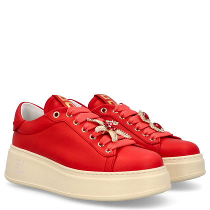 Sneakersy skórzane premium - GIO+ PIA300B CZERWONE