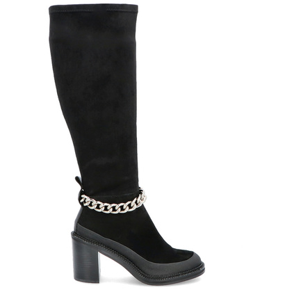 Modne zamszowe kozaki - SCAVIOLA M-69 CZARNE