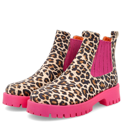 Kolorowe sztyblety - TYMOTEO A1001 PANTERA RÓŻ