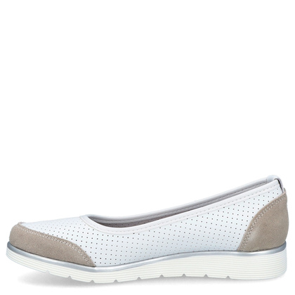 Lekkie ażurowe półbuty skórzane - FILIPPO DP4524/25 BIAŁE