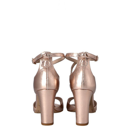 Sandałki na słupku - KOTYL 5915 RÓŻOWO ZŁOTE