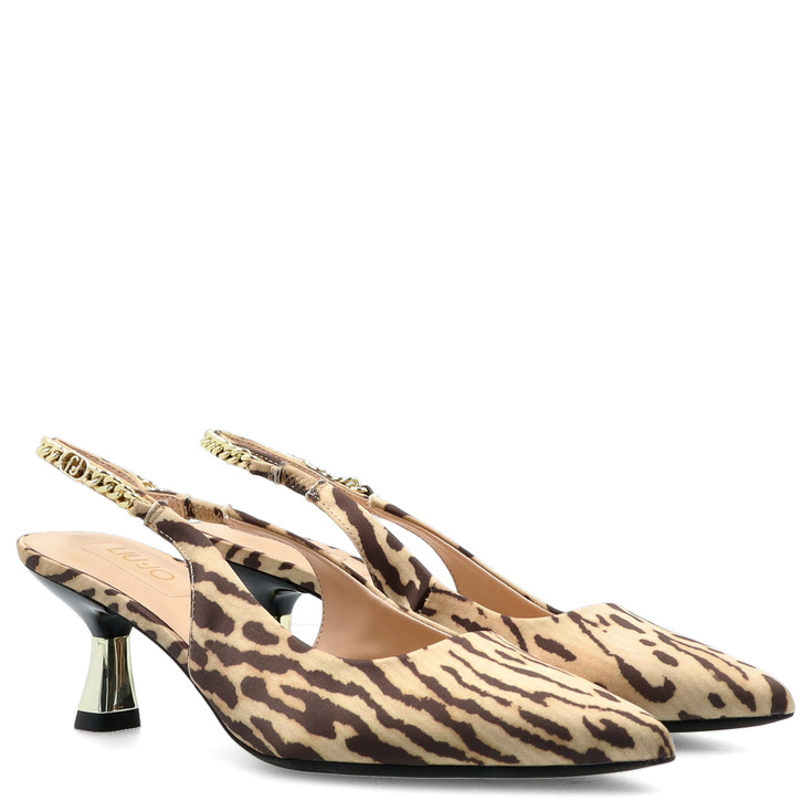 Czółenka bez pięty z motywem zwierzęcym  - LIU JO SANDIE 08