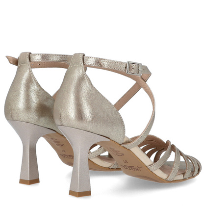 Skórzane sandałki do tańca - KOTYL 4370 ZŁOTY EF