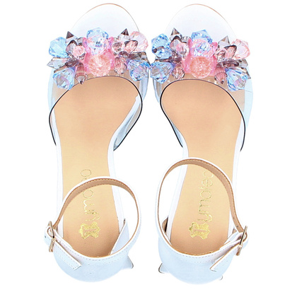 Sandałki silikonowe na słupku - TYMOTEO D1013 BIAŁE