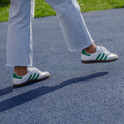 Sneakersy niskie - ADIDAS SAMBA OG BIAŁO-ZIELONE