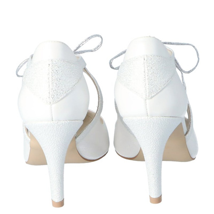 Buty ślubne - TYMOTEO EMMA BADIA PERŁOWO BIAŁE