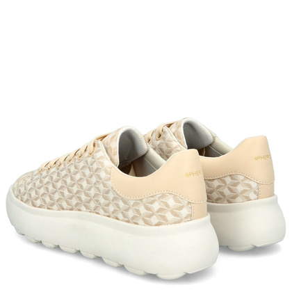 Lekkie sneakersy damskie - GEOX D.SPHERICA D55TCD BEŻOWE
