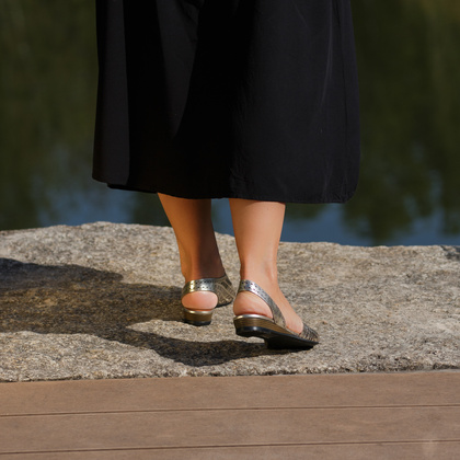 Ażurowe sandałki ze skóry - BOCCATO 167.513 ZŁOTE