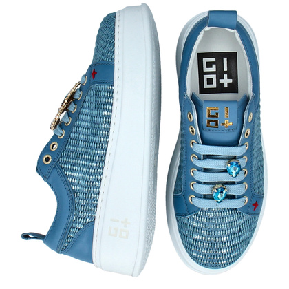 Sneakersy damskie premium - GIO+ PIA350B NIEBIESKIE