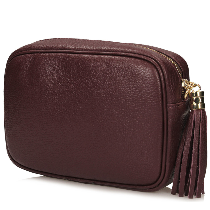 Listonoszka ze skóry naturalnej - TOSCANIO F226 BORDOWA