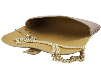 Torebka ze skóry naturalnej - BARBERINIS 958/1 PUDROWY RÓŻ