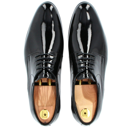 Lakierowane półbuty męskie - TAPI H-6914 CZARNE