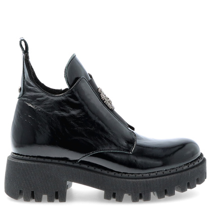 Botki na grubszym spodzie - LEMAR 60451 CZARNE