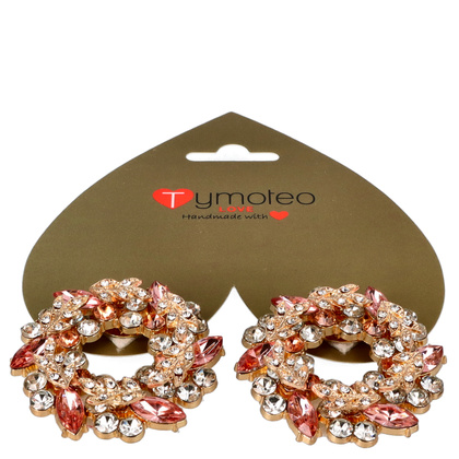 Duże okrągłe klipsy do butów - TYMOTEO LOVE T51 ZŁOTE