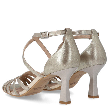 Skórzane sandałki do tańca - KOTYL 4370 ZŁOTY EF