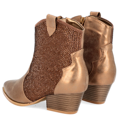 Hiszpańskie kowbojki ocieplane - MENBUR 25794 STARE ZŁOTO