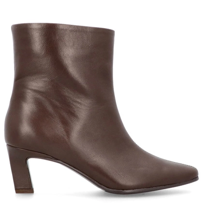 Skórzane botki na obcasie - TYMOTEO G1076 CZEKOLADOWE LICO
