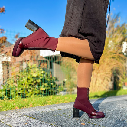 Botki na platformie - HISPANITAS HI243658 BORDOWE