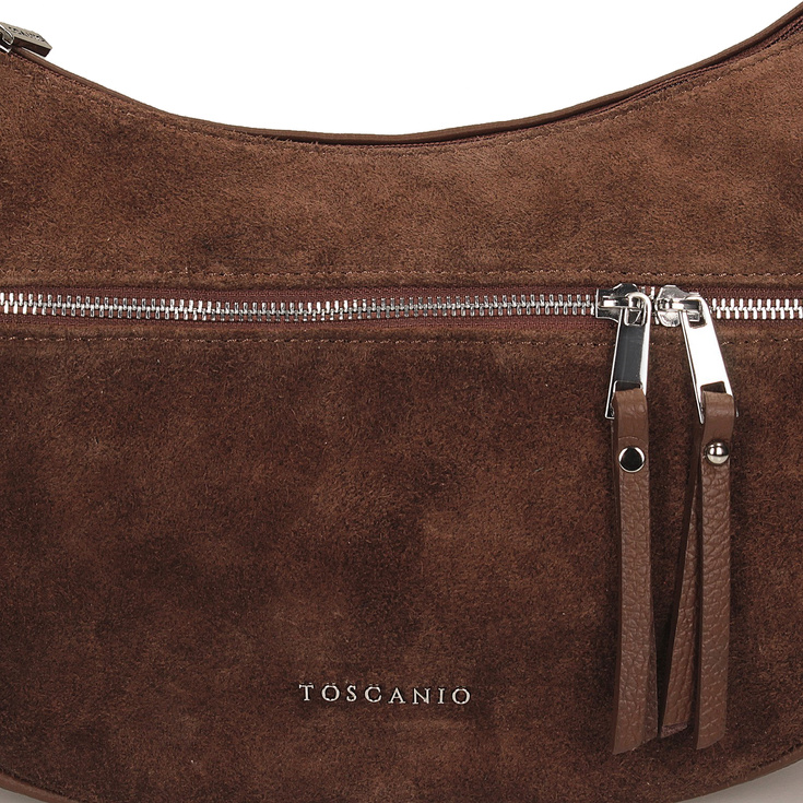 Skórzana torebka - TOSCANIO G139 BRĄZOWA